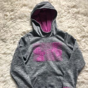 Gray and Purple Underarmour sweatshirt